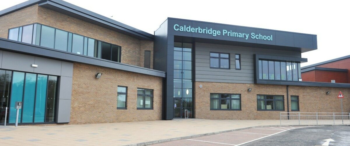 Front entrance view of Claderbridge Primary School